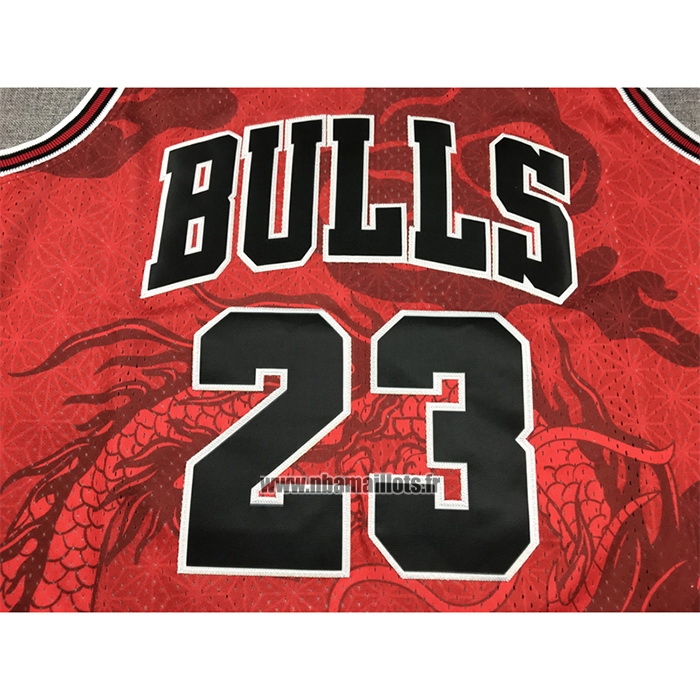 Maillot Chicago Bulls Michael Jordan NO 23 Asian Heritage Throwback 1997-98 Rouge